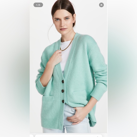 NWT! !!Re/done 90s oversized cardigan in spearmint color